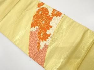 アンティーク　菊模様刺繍袋帯（材料）